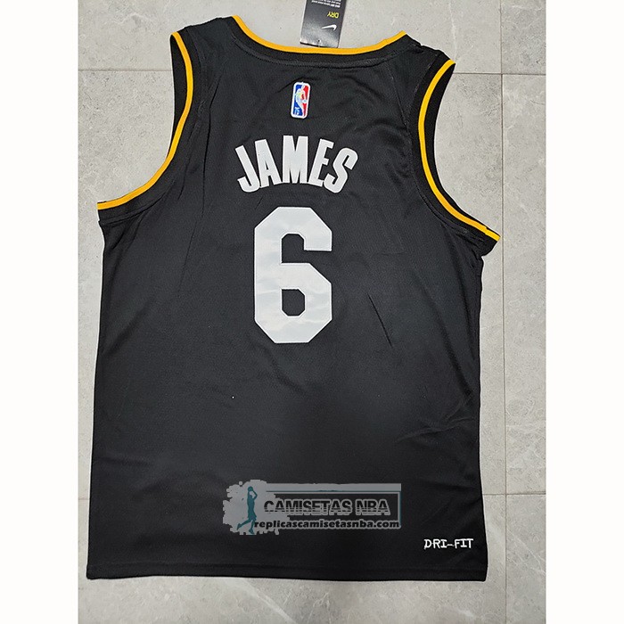 Camiseta Los Angeles Lakers LeBron James NO 6 Select Series 2022 Negro